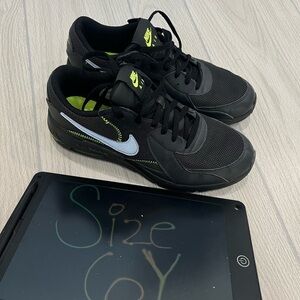 Nike 6Y Black/Lime green athletic shoes